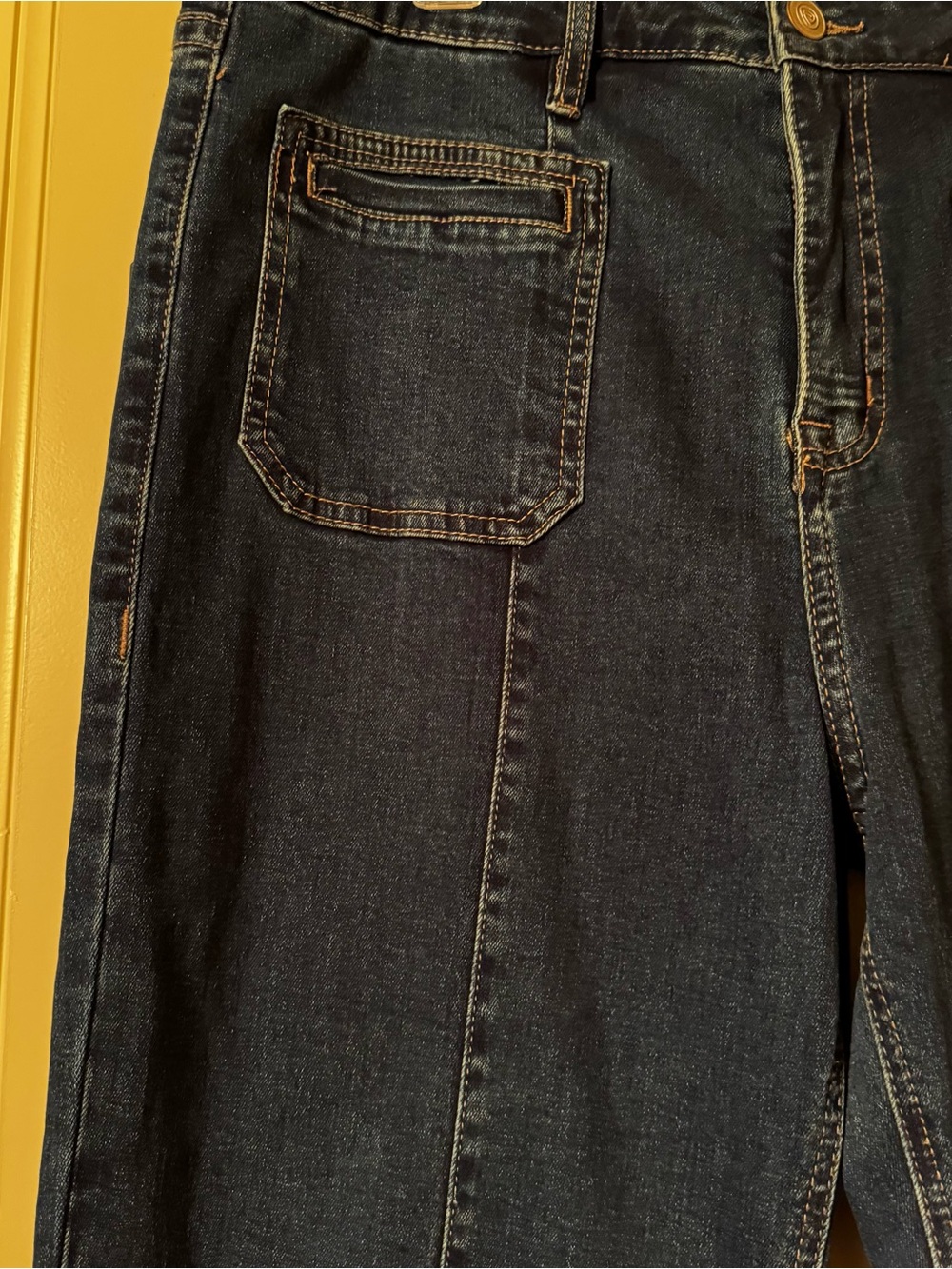 NWT Rock & Roll Denim High Rise Flare Jeans Women’s 36x32 Dark Wash western - Picture 3 of 13